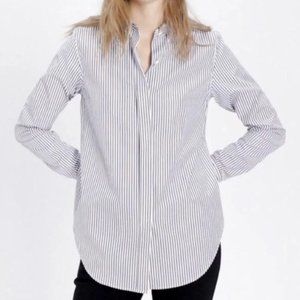 Theory Ganessa Button-Up Striped Shirt
